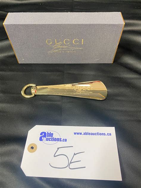 Gucci Shoe Horn Vacuum Sealed Gold Tone Made to Measure 